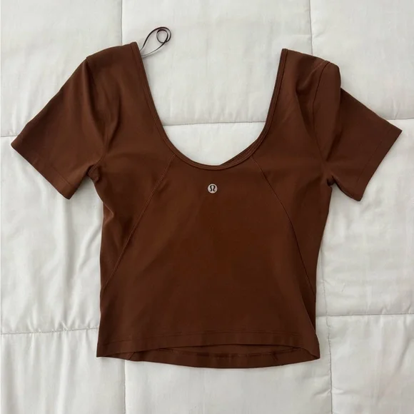 Lululemon Align T-Shirt
Roasted Brown light brown neutral v neck crop fit - Picture 6 of 9